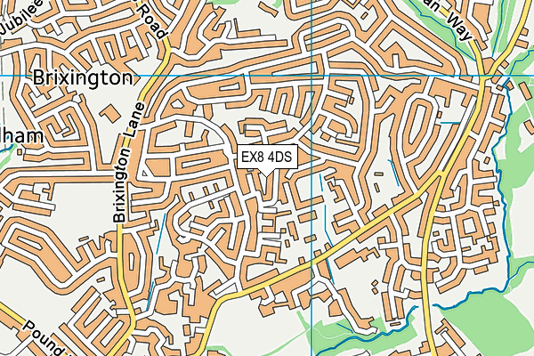 EX8 4DS map - OS VectorMap District (Ordnance Survey)