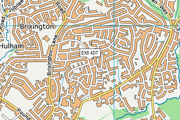 EX8 4DT map - OS VectorMap District (Ordnance Survey)