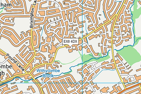 EX8 4DX map - OS VectorMap District (Ordnance Survey)