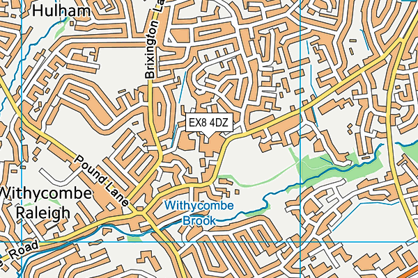 EX8 4DZ map - OS VectorMap District (Ordnance Survey)