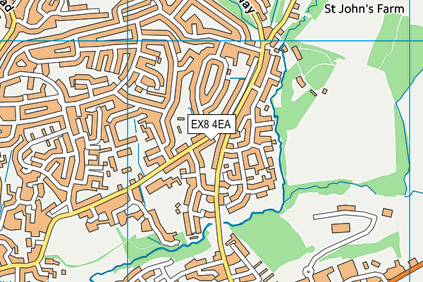 EX8 4EA map - OS VectorMap District (Ordnance Survey)