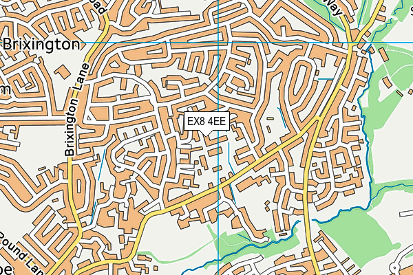 EX8 4EE map - OS VectorMap District (Ordnance Survey)