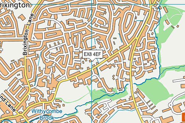 EX8 4EF map - OS VectorMap District (Ordnance Survey)