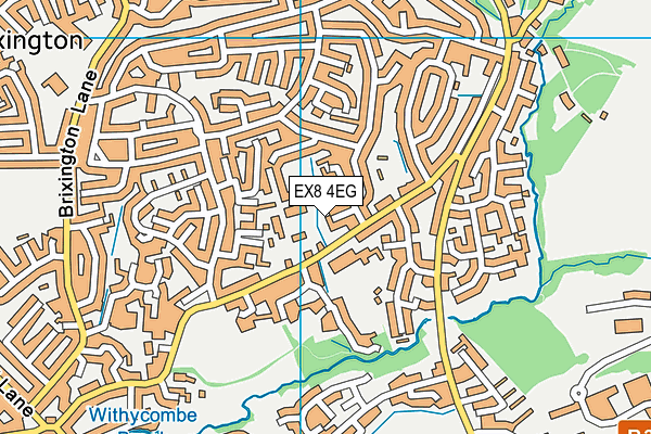 EX8 4EG map - OS VectorMap District (Ordnance Survey)