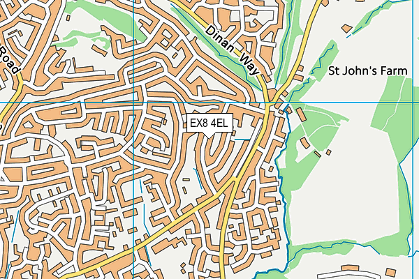 EX8 4EL map - OS VectorMap District (Ordnance Survey)