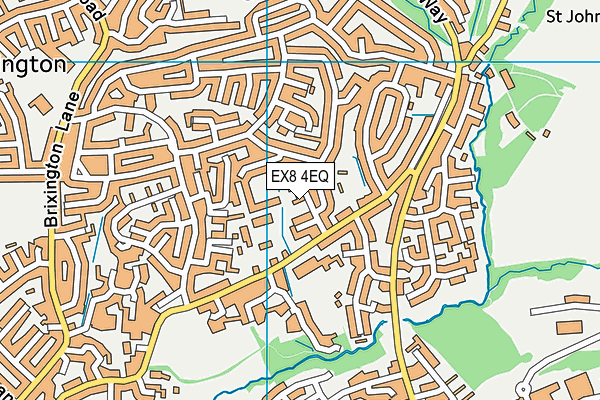 EX8 4EQ map - OS VectorMap District (Ordnance Survey)