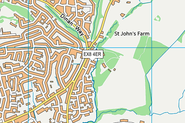 EX8 4ER map - OS VectorMap District (Ordnance Survey)