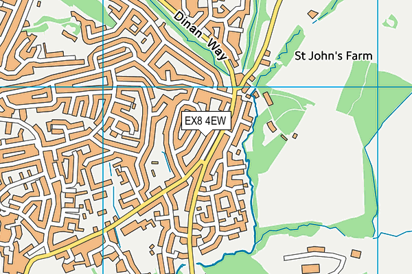 EX8 4EW map - OS VectorMap District (Ordnance Survey)