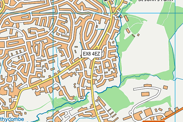 EX8 4EZ map - OS VectorMap District (Ordnance Survey)