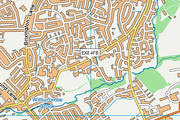 EX8 4FB map - OS VectorMap District (Ordnance Survey)