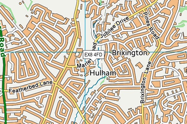 EX8 4FD map - OS VectorMap District (Ordnance Survey)