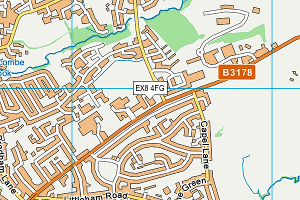 EX8 4FG map - OS VectorMap District (Ordnance Survey)