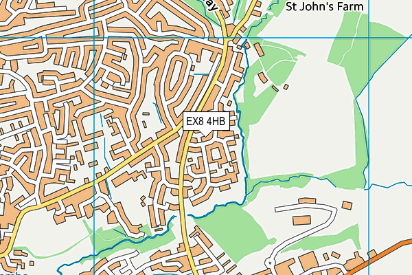 EX8 4HB map - OS VectorMap District (Ordnance Survey)