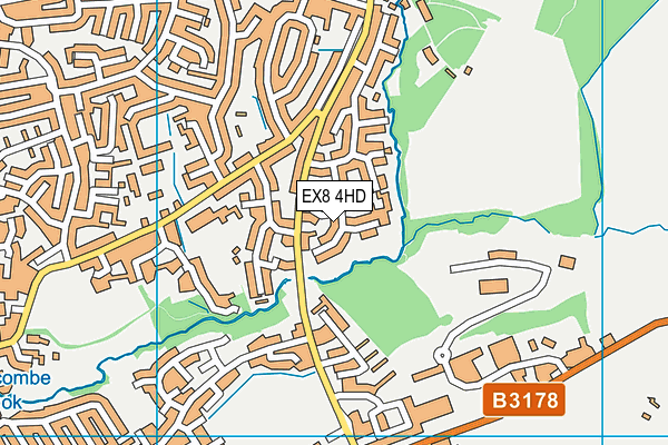 EX8 4HD map - OS VectorMap District (Ordnance Survey)