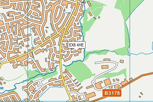 EX8 4HE map - OS VectorMap District (Ordnance Survey)