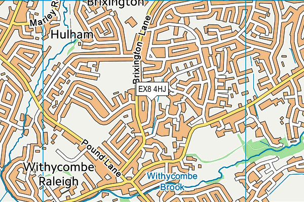 EX8 4HJ map - OS VectorMap District (Ordnance Survey)