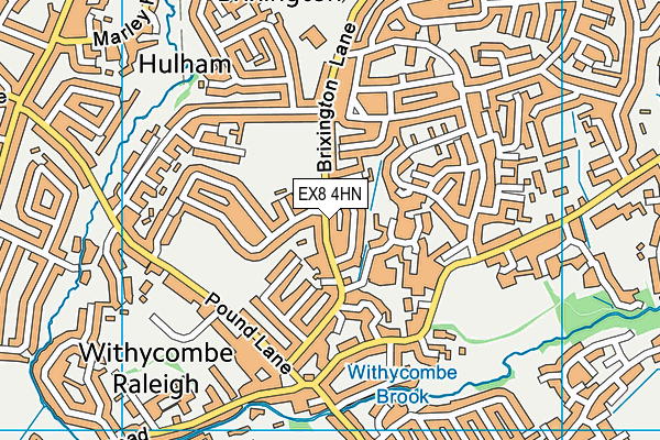 EX8 4HN map - OS VectorMap District (Ordnance Survey)