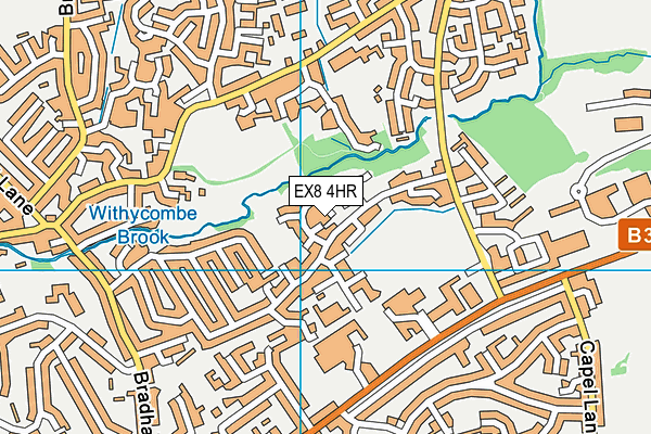 EX8 4HR map - OS VectorMap District (Ordnance Survey)