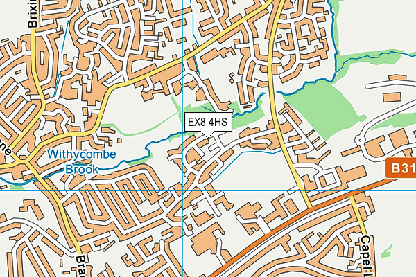 EX8 4HS map - OS VectorMap District (Ordnance Survey)