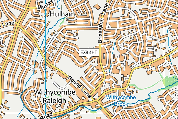 EX8 4HT map - OS VectorMap District (Ordnance Survey)