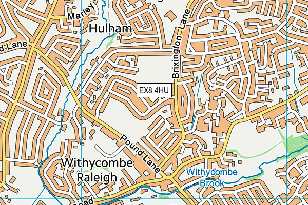 EX8 4HU map - OS VectorMap District (Ordnance Survey)