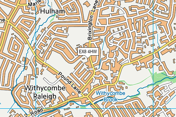 EX8 4HW map - OS VectorMap District (Ordnance Survey)