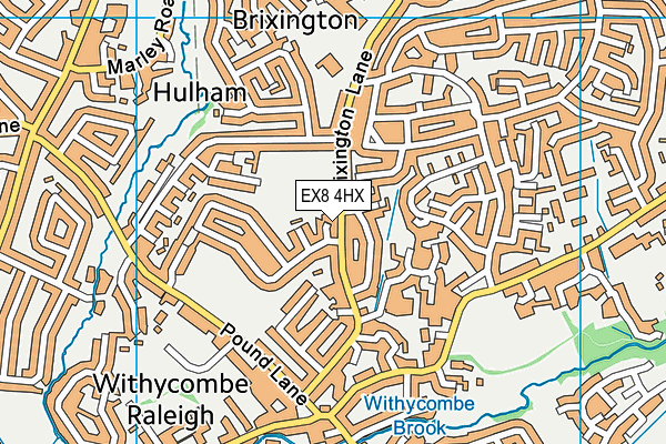 EX8 4HX map - OS VectorMap District (Ordnance Survey)