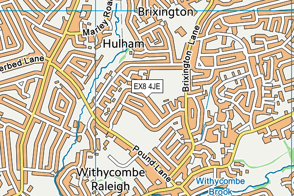 EX8 4JE map - OS VectorMap District (Ordnance Survey)