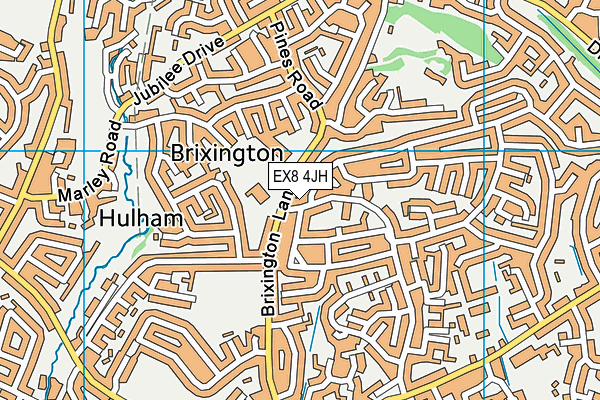 EX8 4JH map - OS VectorMap District (Ordnance Survey)