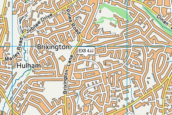 EX8 4JJ map - OS VectorMap District (Ordnance Survey)