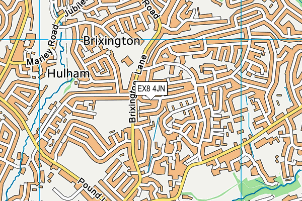 EX8 4JN map - OS VectorMap District (Ordnance Survey)