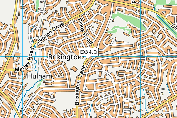 Brixington Primary Academy map (EX8 4JQ) - OS VectorMap District (Ordnance Survey)