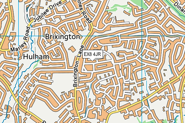 EX8 4JR map - OS VectorMap District (Ordnance Survey)