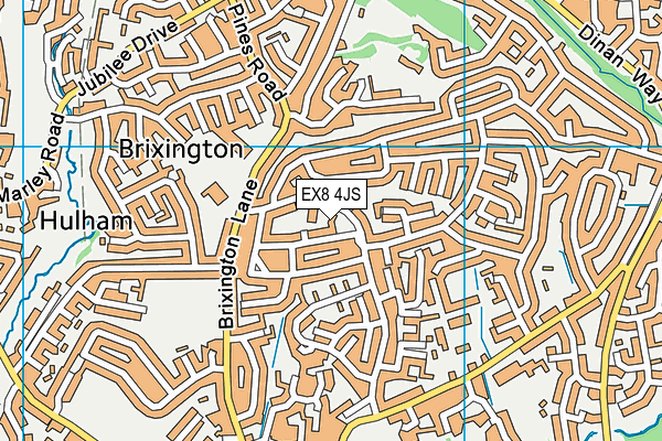 EX8 4JS map - OS VectorMap District (Ordnance Survey)