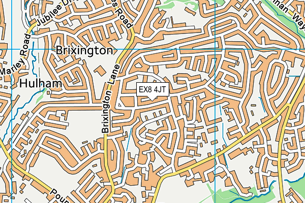 EX8 4JT map - OS VectorMap District (Ordnance Survey)