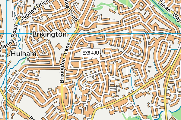 EX8 4JU map - OS VectorMap District (Ordnance Survey)