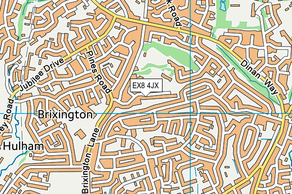 EX8 4JX map - OS VectorMap District (Ordnance Survey)