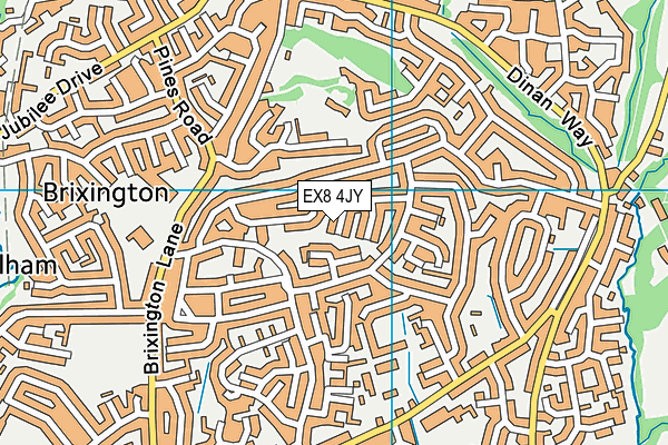 EX8 4JY map - OS VectorMap District (Ordnance Survey)