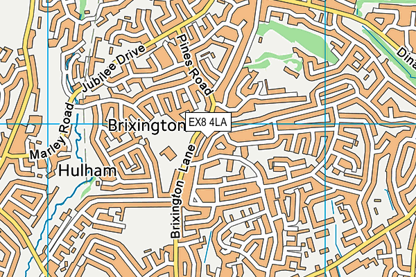 EX8 4LA map - OS VectorMap District (Ordnance Survey)