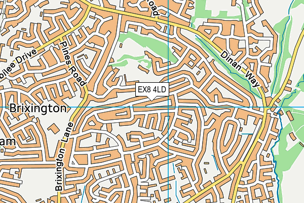 EX8 4LD map - OS VectorMap District (Ordnance Survey)