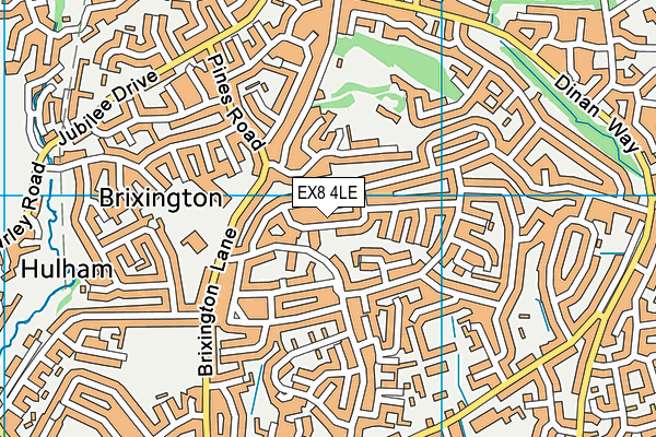 EX8 4LE map - OS VectorMap District (Ordnance Survey)