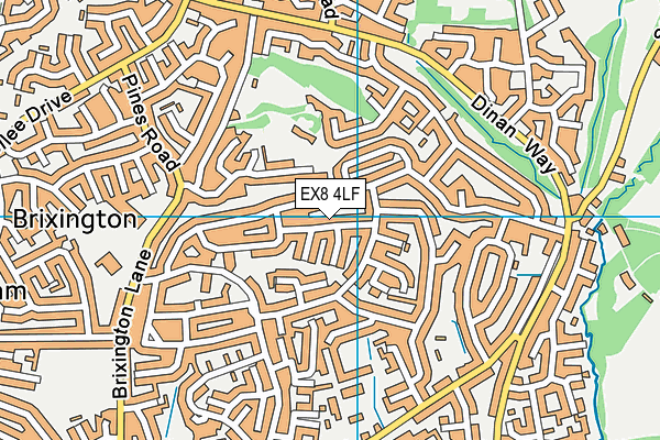 EX8 4LF map - OS VectorMap District (Ordnance Survey)