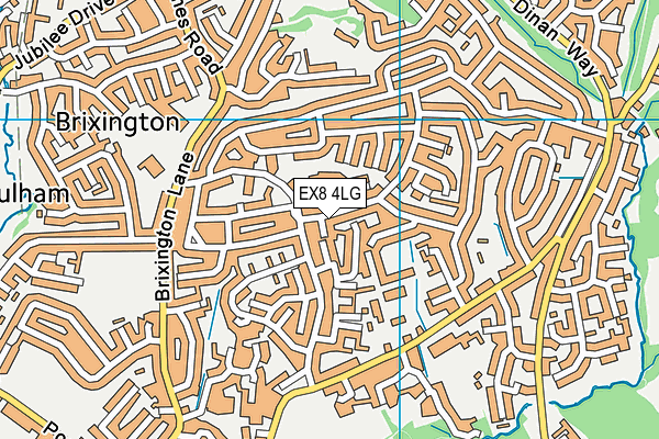 EX8 4LG map - OS VectorMap District (Ordnance Survey)