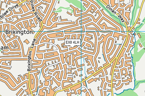 EX8 4LH map - OS VectorMap District (Ordnance Survey)