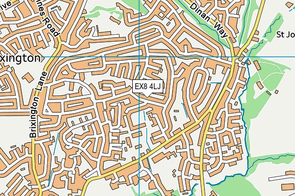 EX8 4LJ map - OS VectorMap District (Ordnance Survey)