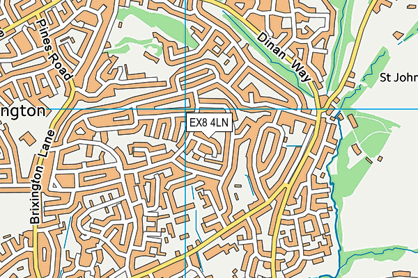 EX8 4LN map - OS VectorMap District (Ordnance Survey)