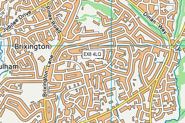 EX8 4LQ map - OS VectorMap District (Ordnance Survey)