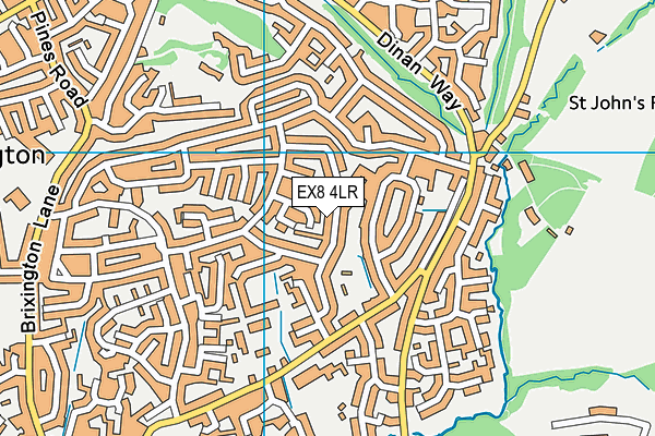 EX8 4LR map - OS VectorMap District (Ordnance Survey)