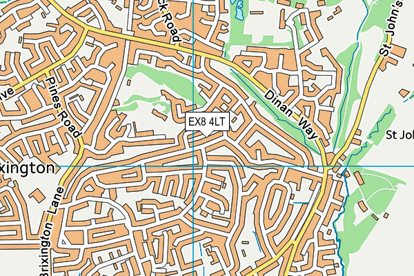 EX8 4LT map - OS VectorMap District (Ordnance Survey)