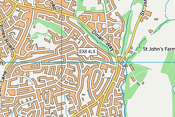EX8 4LX map - OS VectorMap District (Ordnance Survey)